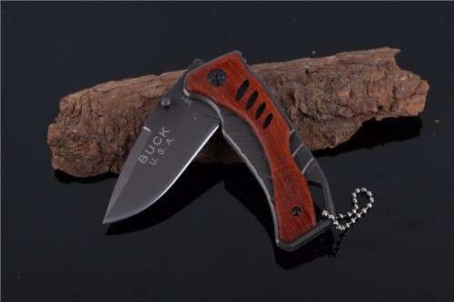 2018 New BUCK X61 Survival Pocket Knife steel + wood Tactical Folding Knife  -  2 AVAILABLE!!