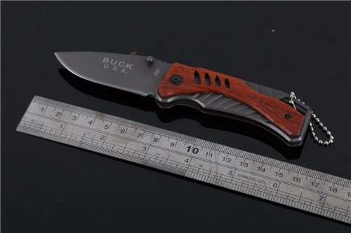 2018 New BUCK X61 Survival Pocket Knife steel + wood Tactical Folding Knife  -  2 AVAILABLE!!