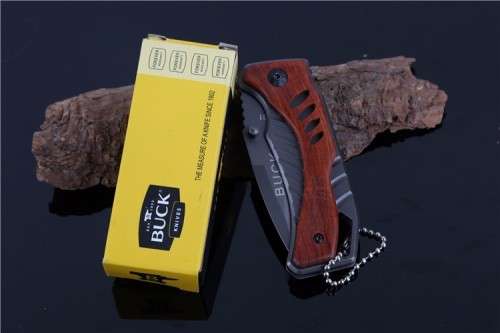 2018 New BUCK X61 Survival Pocket Knife steel + wood Tactical Folding Knife  -  2 AVAILABLE!!