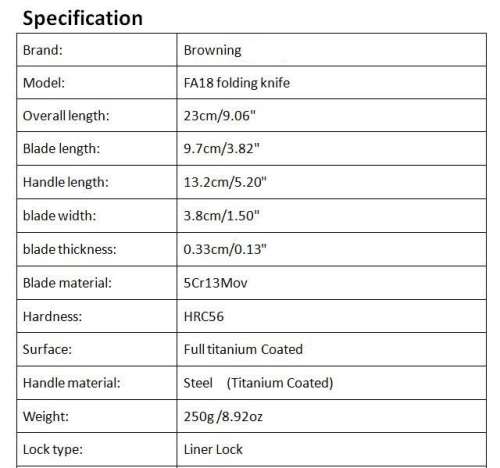 NEW Browning FA18 Tactical Folding knife - 2 Available!!
