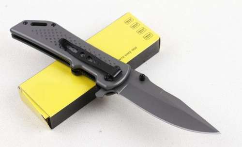 2018 High End DA105 Fast Open Flipper Knife 3Cr13 Titanium Coated Blade Wood Handle - 3 Available!!