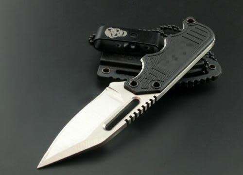 SOG Instinct Mini Satin Fixed Blade Black Knife   - 2 AVAILABLE!!