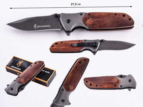 NEW BROWNING A338 HUNTING 440C WOOD HANDLE FOLDING  KNIFE - 3 Available!!