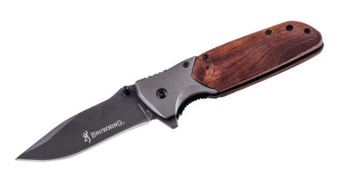 NEW BROWNING A338 HUNTING 440C WOOD HANDLE FOLDING  KNIFE - 3 Available!!