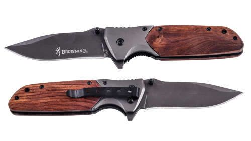 NEW BROWNING A338 HUNTING 440C WOOD HANDLE FOLDING  KNIFE - 3 Available!!