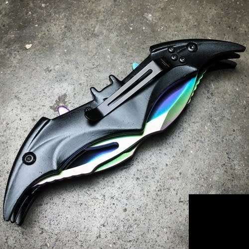 BATMAN RAINBOW KNIFE SPRING ASSISTED FOLDING BLADE POCKET DARK KNIGHT JOKER NEW - 4 Available!!