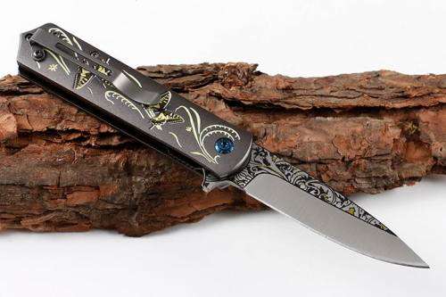 CM83 440 blade folding knife with 3D pattern and line lock -  Last 2 Available!!