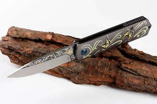 CM83 440 blade folding knife with 3D pattern and line lock -  Last 2 Available!!