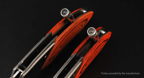 Assisted Opening Knife 656 Pocket 440 Blade Wood Handle With LED Light - 10 Available!!