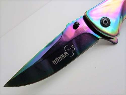Boker Military Rainbow knife with 440 tempered rainbow stainless steel blade - 6 AVAILABLE!!