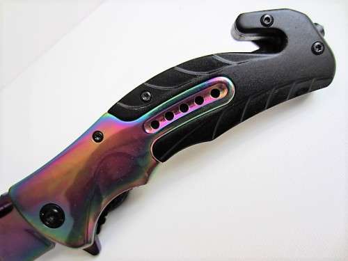 Boker Military Rainbow knife with 440 tempered rainbow stainless steel blade - 6 AVAILABLE!!