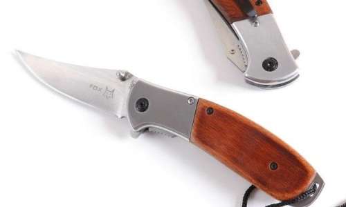 FOX DA70 Folding Knife 5CR13MOV Blade Steel With Wood Handle - LAST 1 AVAILABLE!!