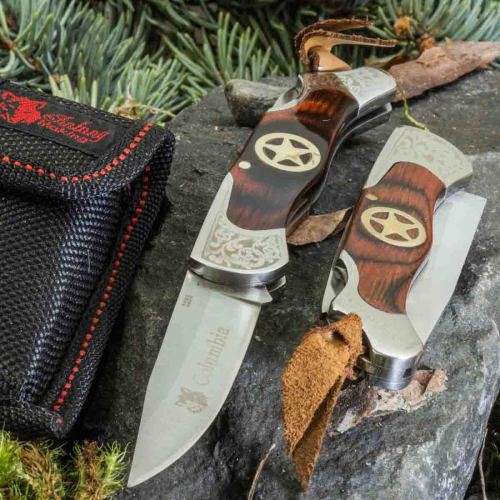 COLUMBIA S-285 FOLDING POCKET KNIFE CAMPING  OUTDOOR  - 5 Available!!