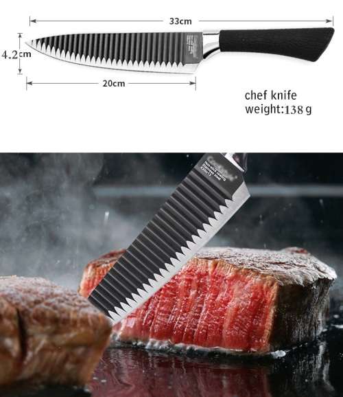 Cookstyle Chef Knife Set 6 Piece - Non stick coated, Non slip - Last 1  Available!!