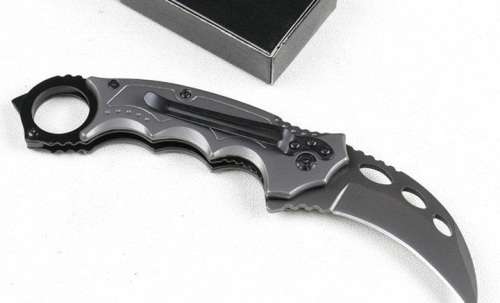 NEW - Fox FA42 Karambit 440C Titanium Coated Blade Wood + Steel Handle Claw Knife  - 2 Available!!
