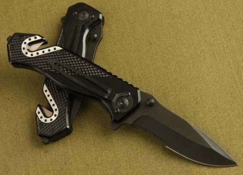 Chongming 319 Oxide Blade Tactical Rescue Knife Serrated Blade Aluminum Handle  -  2 Available!!