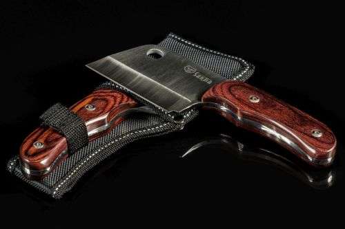 SANJIA K87 Extra Thick Full Tang Cleaver Knife with Nylon Sheath - 1 Available!!