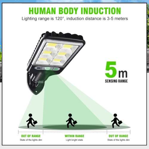 160COB Solar Street Light Motion Sensor Human body induction Waterproof  - 5 Available!!