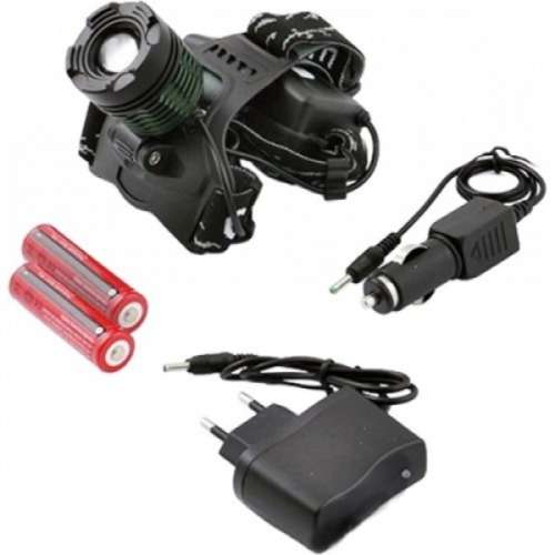 T6 LED 1800 Lumen Rechargeable Headlamp With Zoomable Focus - 4 Modes Blue Light - 2 Available!!