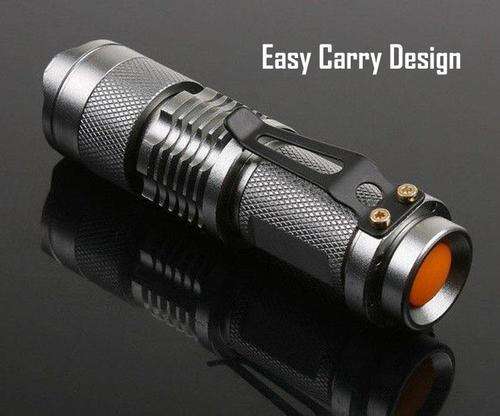 CREE LED FLASHLIGHT - RECHARGEABLE - 3 MODES WITH ZOOM - LAST 5 AVAILABLE!!