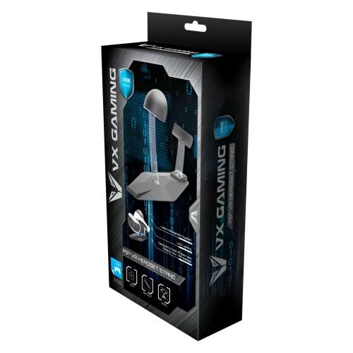 VX Gaming Throne Series PlayStation VR Headset Stand with Dual USB Charging Ports and LED Lighting