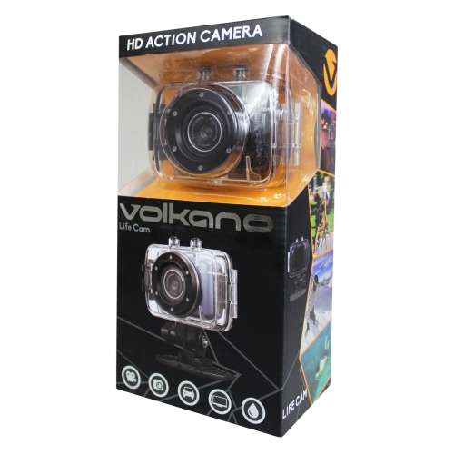 Volkano LifeCam Series Action Camera in Black with High Quality 720p HD Video Recording