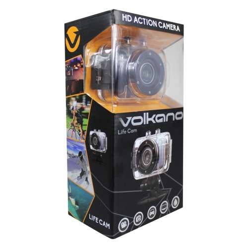 Volkano LifeCam Series Action Camera in Black with High Quality 720p HD Video Recording