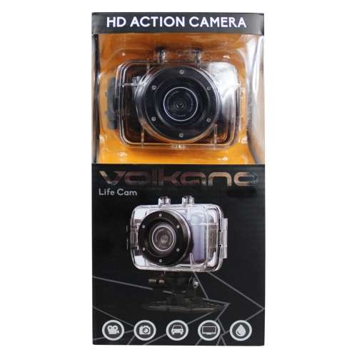 Volkano LifeCam Series Action Camera in Black with High Quality 720p HD Video Recording