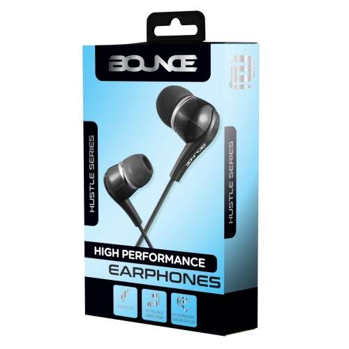 Bounce Hustle Series Earphones - Black