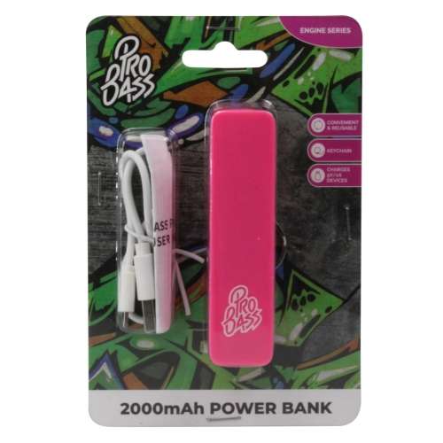 Pro Bass Engine Series 1200mAh Powerbank - Pink