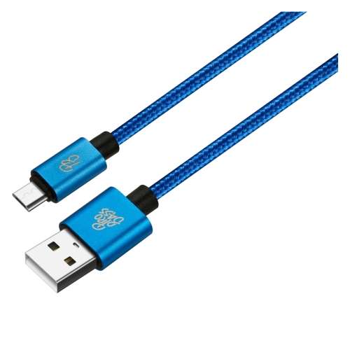 Pro Bass Braided Series Micro USB Cable - Blue