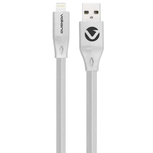 Volkano Slim Series Flat Lightning Cable - White - 1.2m