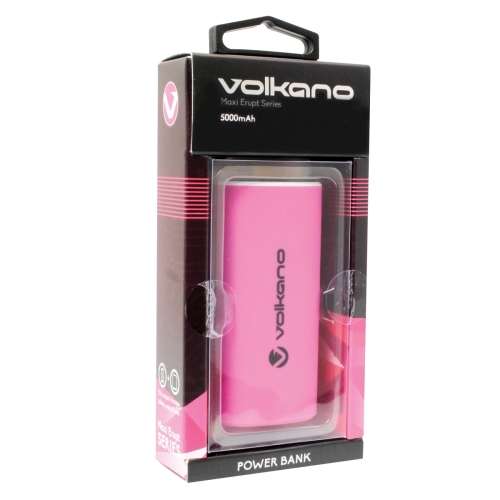 Volkano Maxi Erupt Series 5000mAh Powerbank - Pink