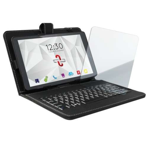 Connex 101` MediaTek Quad Core Touch Screen Tablet with Keyboard Cover and Screen Protector