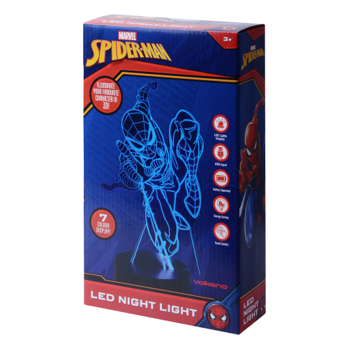 Marvel Spider-man Night Light with Colour Changing LED Lights and Touch Switch Control