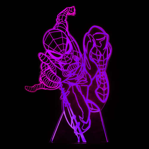 Marvel Spider-man Night Light with Colour Changing LED Lights and Touch Switch Control