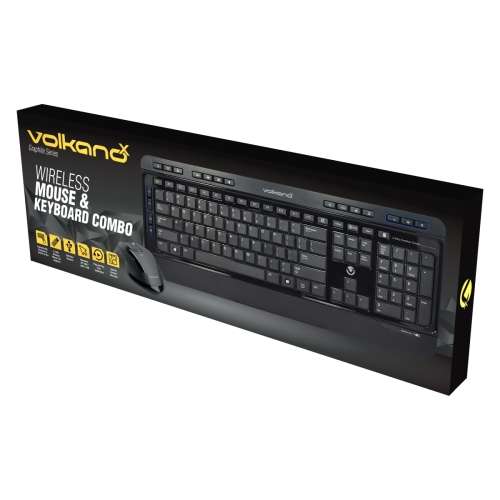VolkanoX Graphite Series 24GHz Wireless Mouse and Keyboard Combo