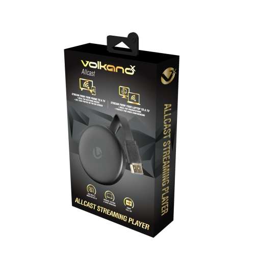Volkano Allcast Series Wireless Cast Receiver for PC, Laptops, Mobile Phones, and Projectors
