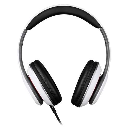 Volkano Falcon Series Foldable Aux Headphones in White with Scorching Bass and Built-In Microphone