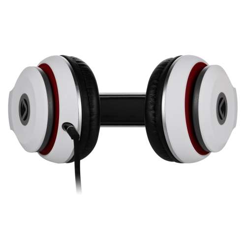 Volkano Falcon Series Foldable Aux Headphones in White with Scorching Bass and Built-In Microphone