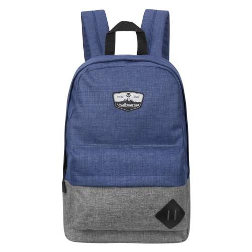 Volkano 2d Series 15.6 (39.6 cm) Backpack in Navy and Grey With Adjustable, Padded Shoulder Straps
