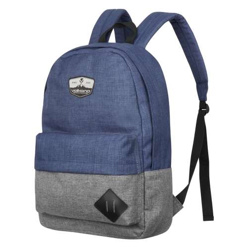 Volkano 2d Series 15.6 (39.6 cm) Backpack in Navy and Grey With Adjustable, Padded Shoulder Straps
