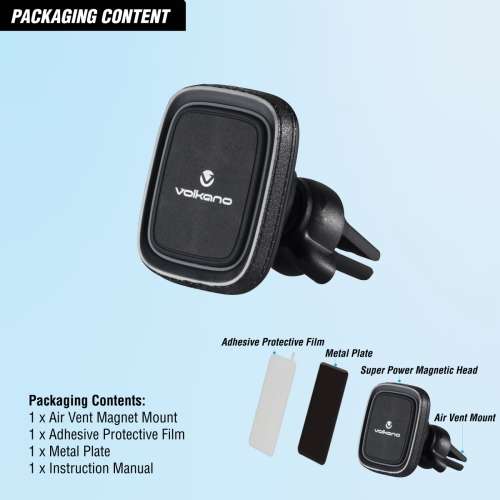 Volkano Hold Series Car Airvent Magnetic Phone Holder