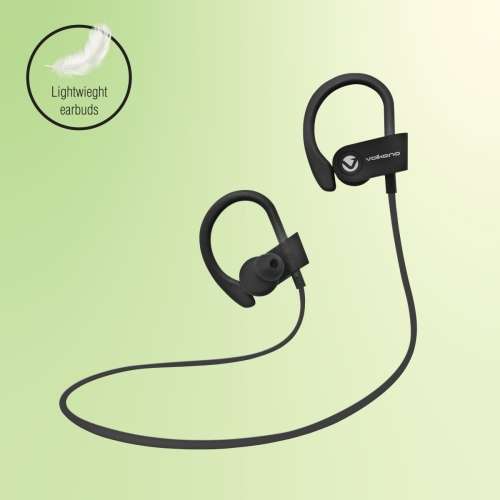 Volkano Race Series Bluetooth Sports Hook Earphones with Microphone - Black