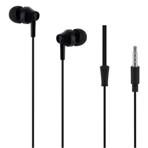 Pro Bass Genesis Series Stereo Aux Earphones - Black