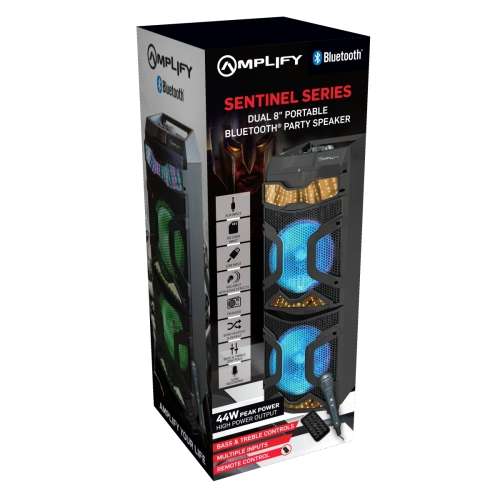 Amplify Sentinel Series Dual Bluetooth Party Speaker