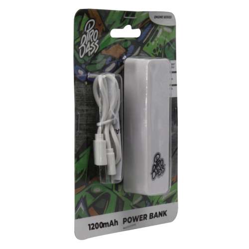 Pro Bass Engine Series 1200mAh Powerbank - White