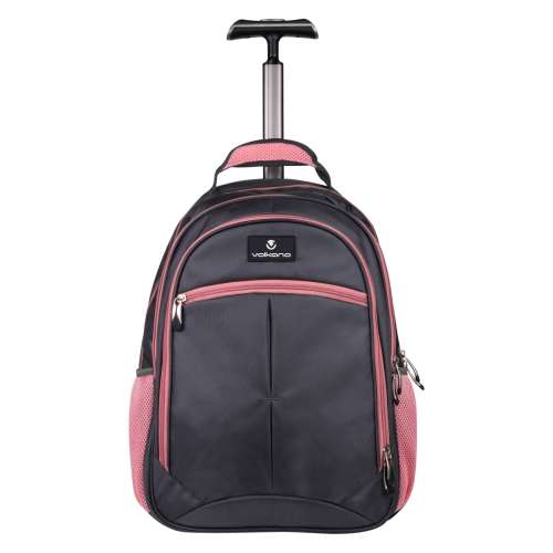 Volkano Orthopaedic Series 15.6` (39.6 cm) Trolley Backpack in Grey and Pink