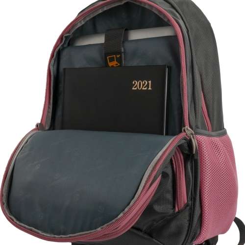 Volkano Orthopaedic Series 15.6` (39.6 cm) Trolley Backpack in Grey and Pink