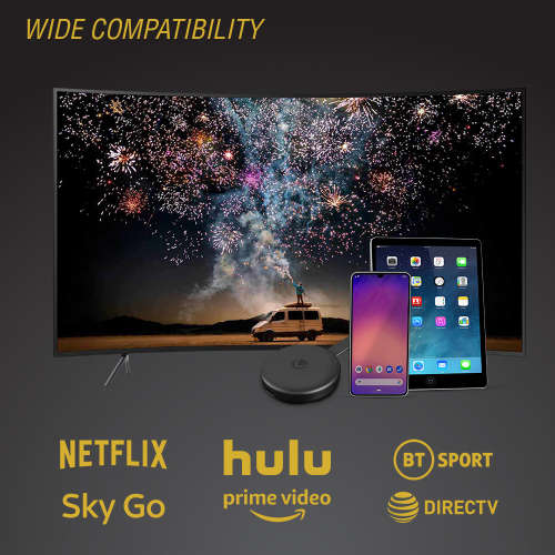 Volkano Allcast Series Wireless Cast Receiver for PC, Laptops, Mobile Phones, and Projectors